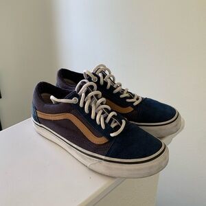 Vans Blue and Tan Casual Sneakers